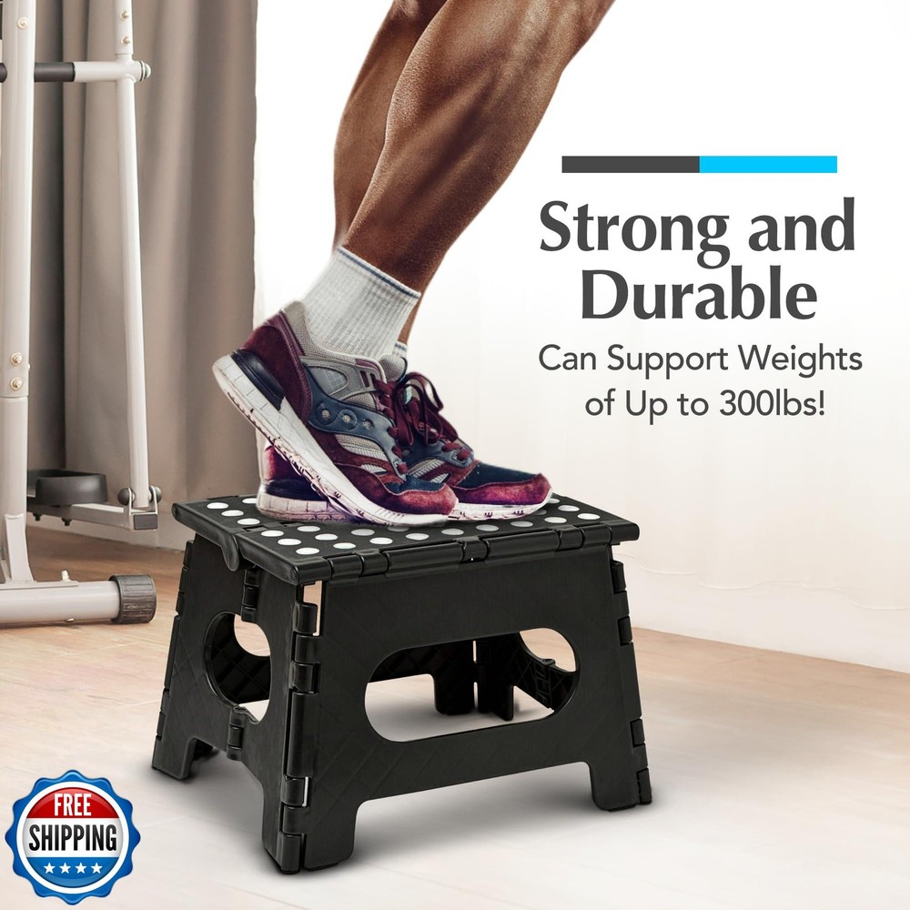 Handy Laundry Folding Step Stool - Sturdy Enough Collapsible Stool to Support
