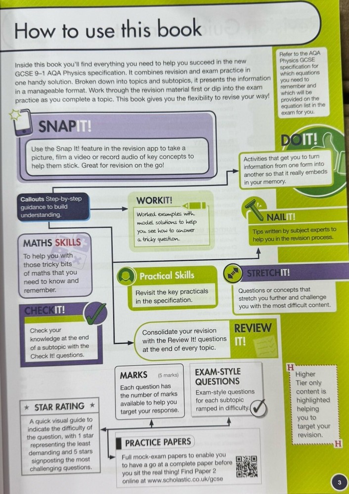 GCSE Scholastic Physics Workbook and StudyGuide