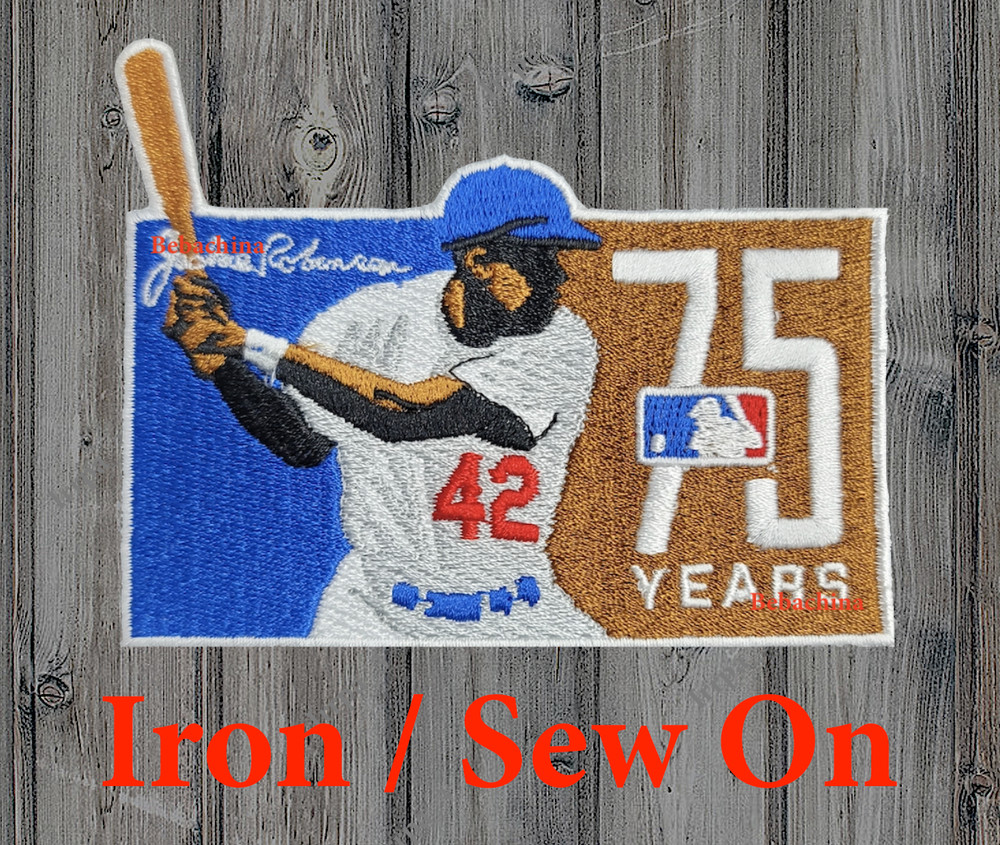 Jackie Robinson 75 Patch Baseball Jersey Patch Jackie Robinson Day Patch 75 year