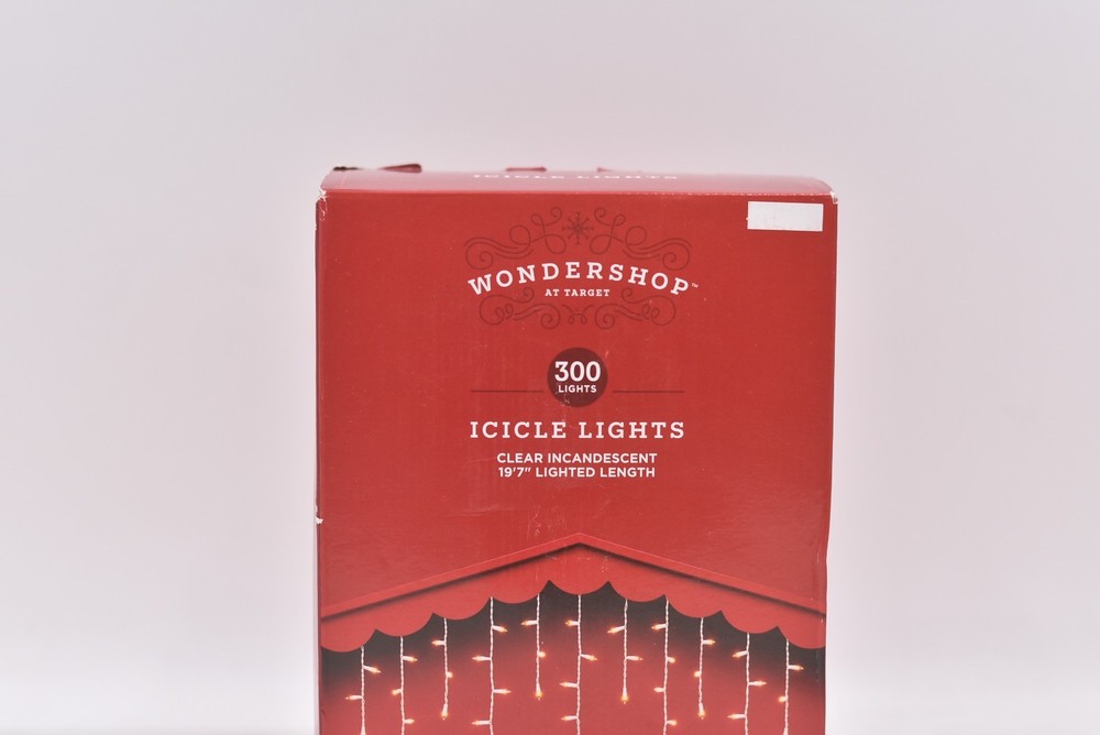 Wondershop 300ct Clear Icicle String Lights