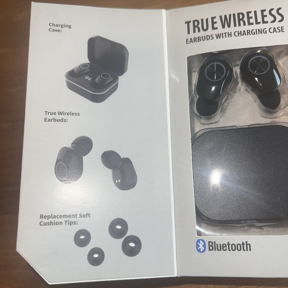 Bluetooth true wireless earbuds with charging case
