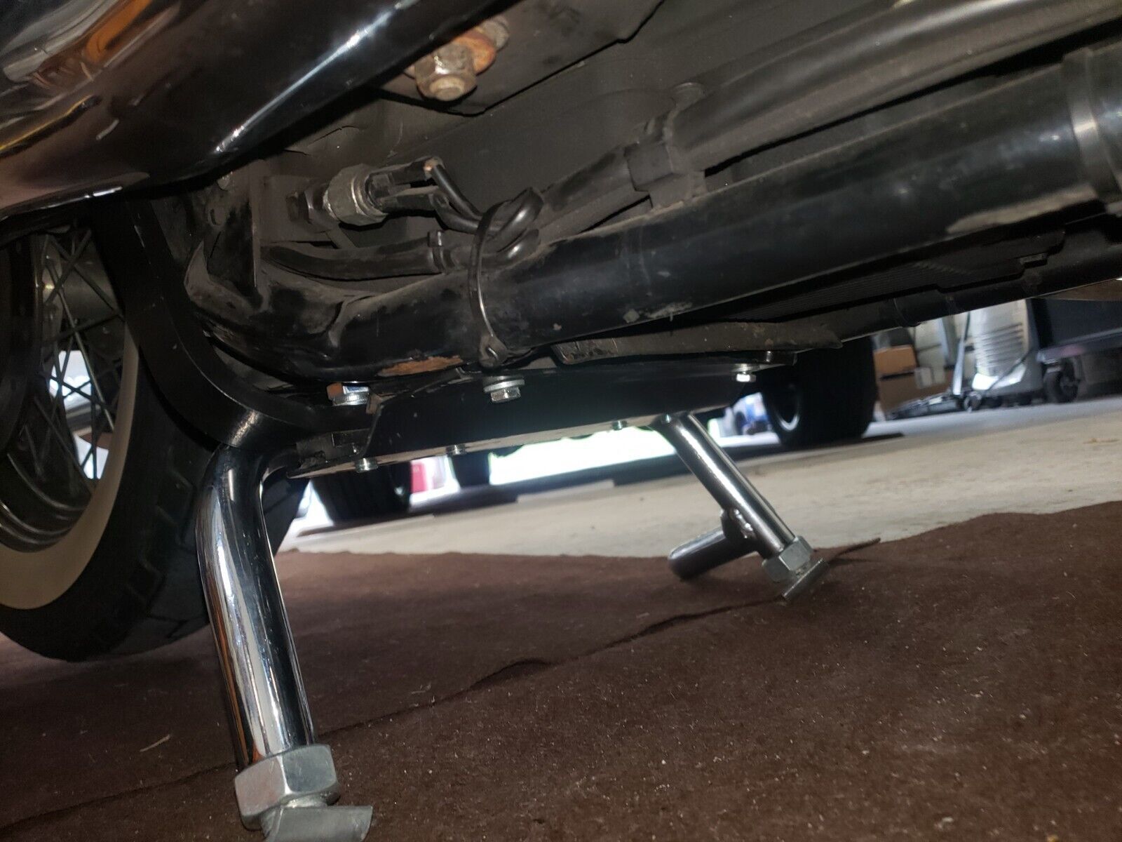 Motorcycle Adjustable Center Stand For Harley Touring Road Glide Road King 99-08