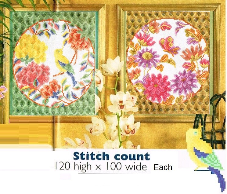 ORIENTAL DESIGNS  -    CROSS STITCH PATTERN  ONLY  EQ - RY