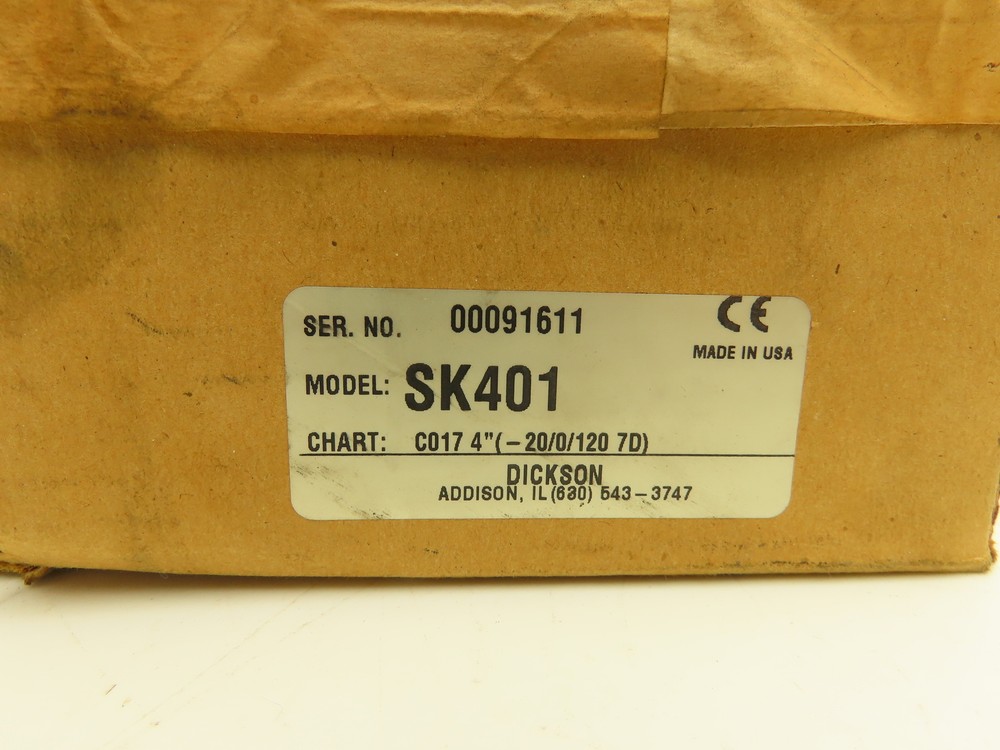 Dickson SK401 Circular Chart Data Temperature Recorder 200+ Charts