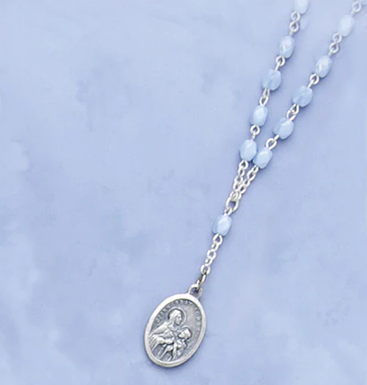 St. Anne Chaplet / Rosary, 6", with Prayer Card, Instructions