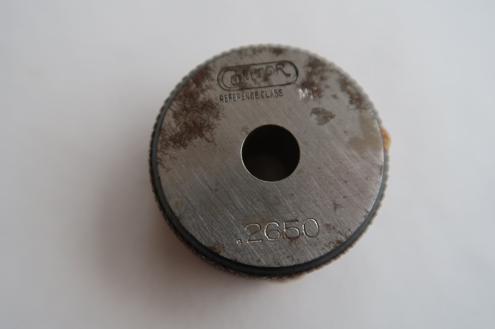 Comtor .2650 Diameter Master Smooth Plain Bore Ring Gauge