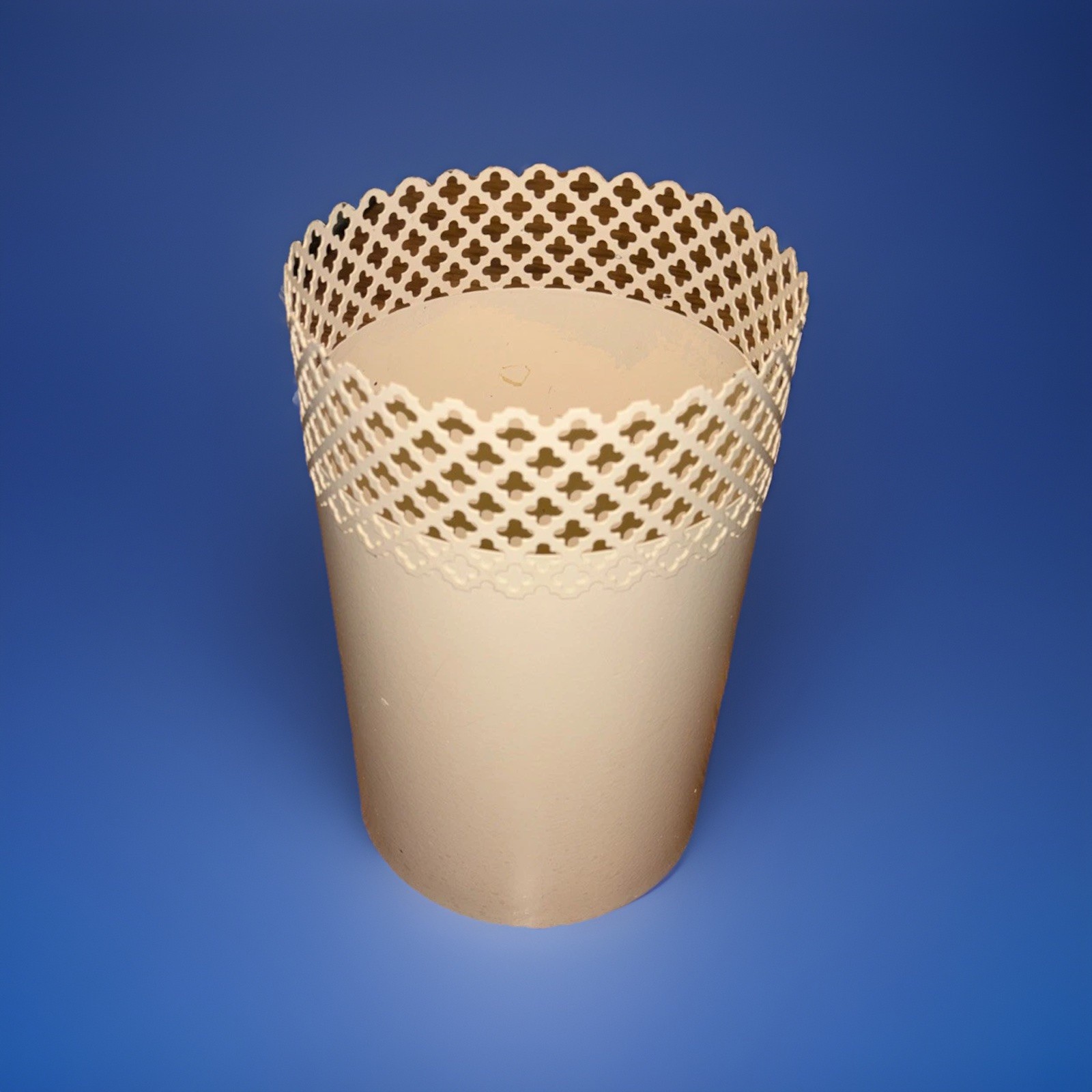 Vintage MCM Art Deco Metal Trash Can Made 1940’s -1960’s- GSN In Missouri RARE