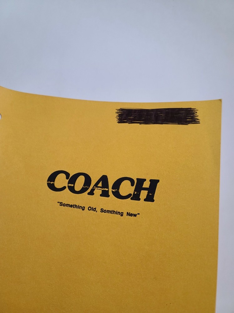 COACH / Jeremy Stevens 1994 TV Script "Something Old, Something New"