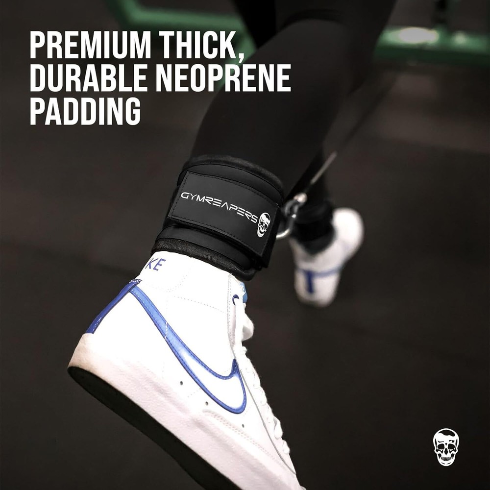 Ankle Straps (Pair) For Cable Machine Kickbacks, Glute Workouts, Lower Body E...