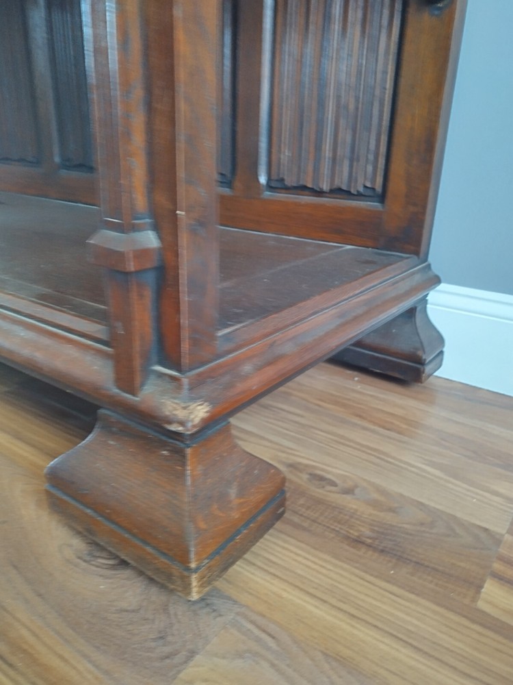 Antique Belgian Gothic Revival Sideboard Oak
