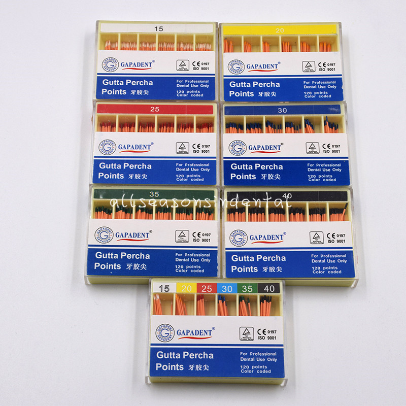 Dental Endodontic GAPADENT Gutta Percha Points/Obturating/Absorbent Paper Points