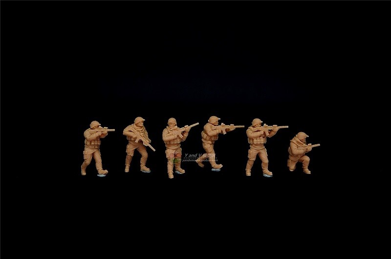 1/72 Modern "Arctic Fox Mercenary Corps Task team" 6 man model (3D printed)