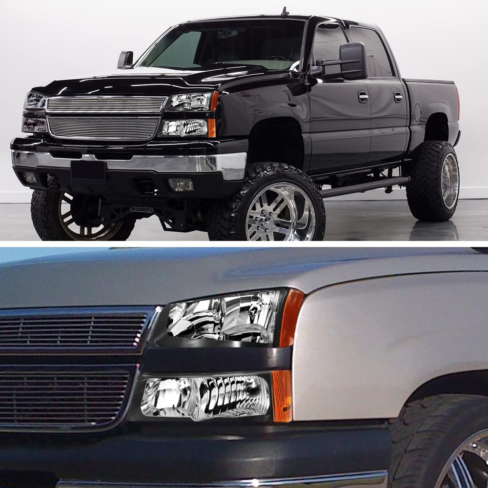 Headlight Assembly Replacement Fit for Chevy Avalanche 1500 2500 2003-2006