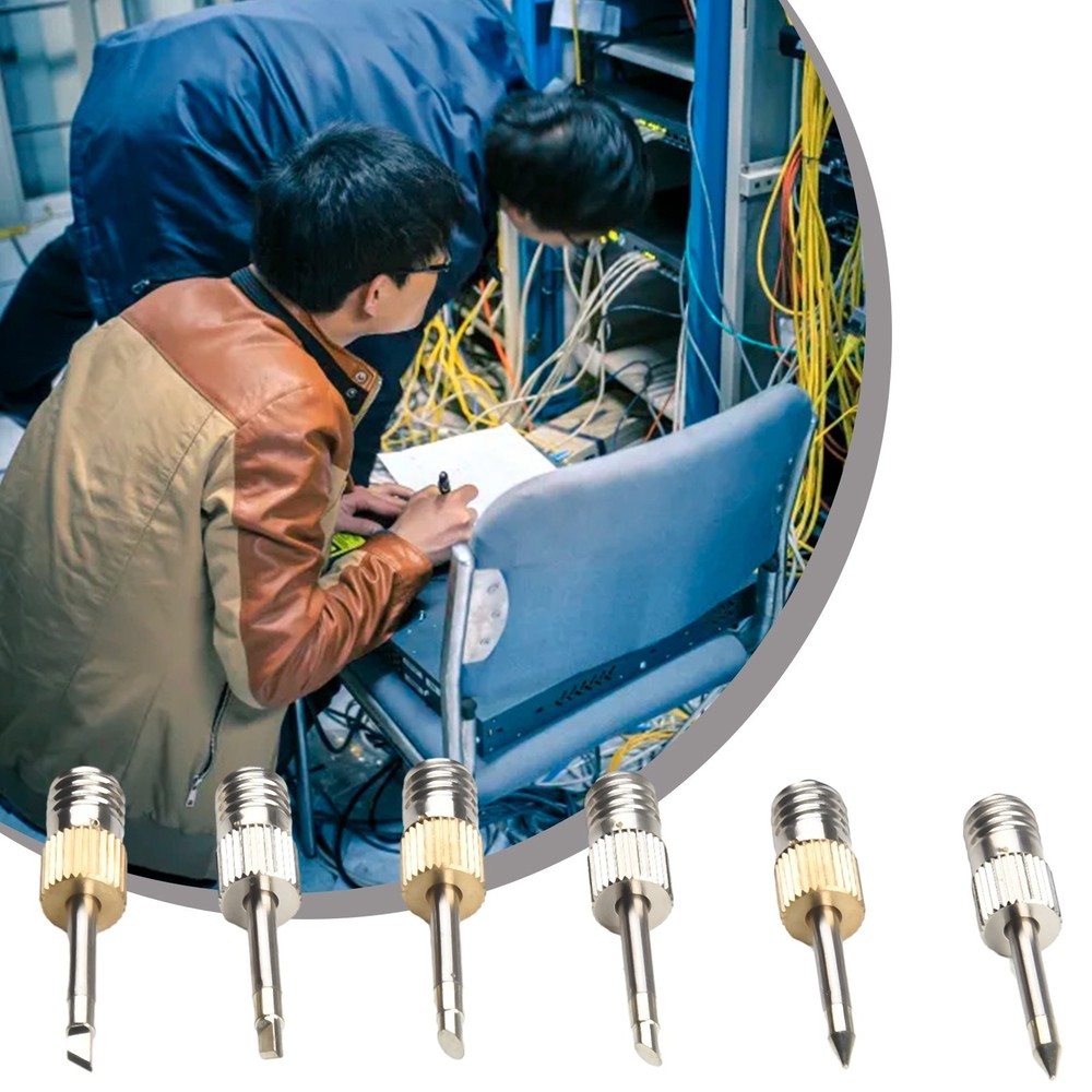 6pcs Replacement Soldering Iron Tips E10 Interface Electric Soldering/Needle Tip