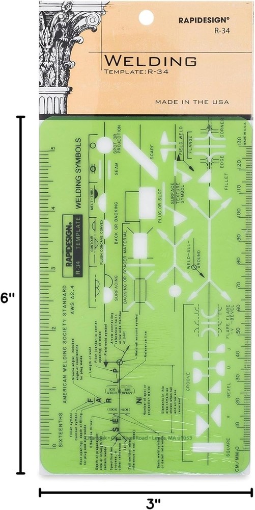 Durable Pocket-Size Welding Template – Quick, Clear Symbols for Professionals