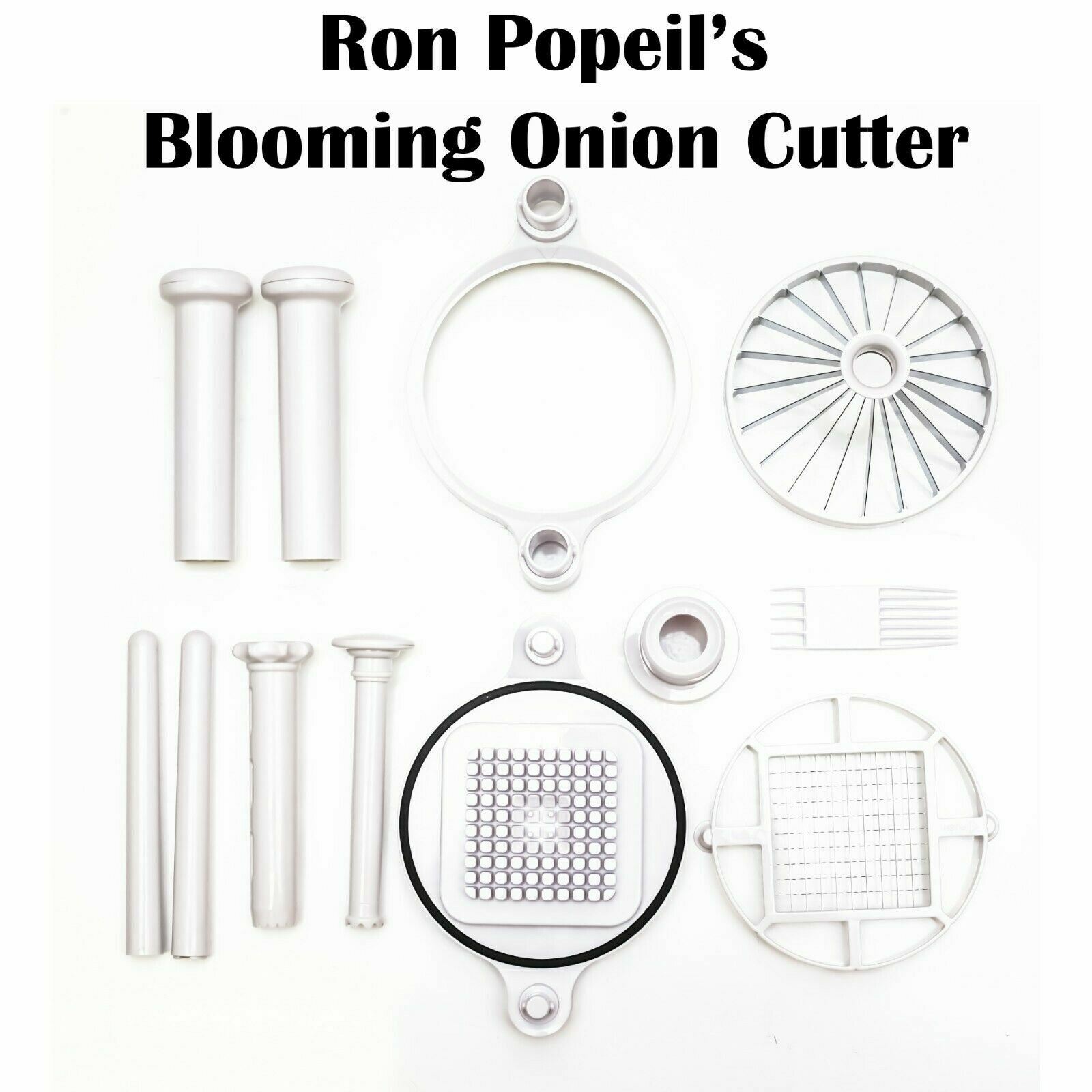 New Ron Popeil's Blossoming Onion with French Fry Blade Blooming Onion Cutter