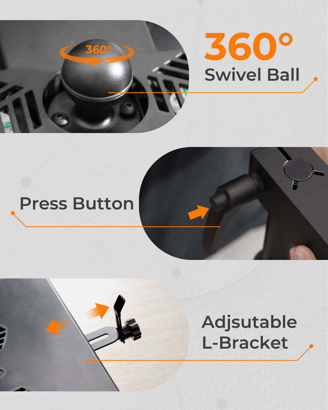 Adjustable Laptop Vehicle Mount | Computer Seat Mount | For Auto Van Truck SUV