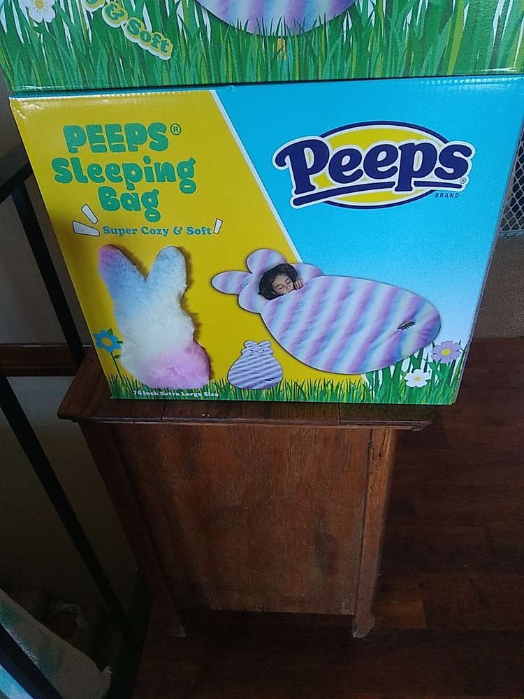 Peeps 74 Inch Extra Large Bunny Sleeping Bag, Super Cozy & Soft, Easter