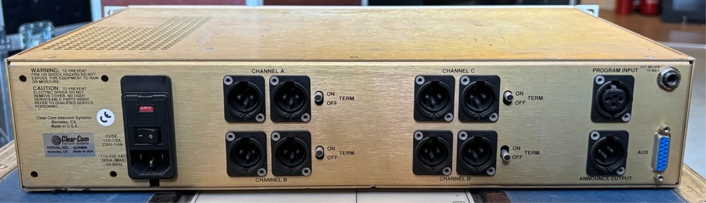 ClearCom PL pro MS-440 4 Channel Main Station