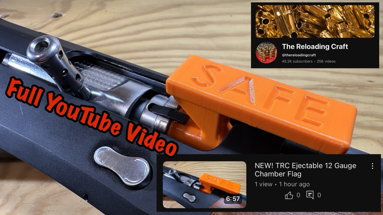 12 Gauge Ejectable SAFE Chamber Flag, TPU Material, Made In USA