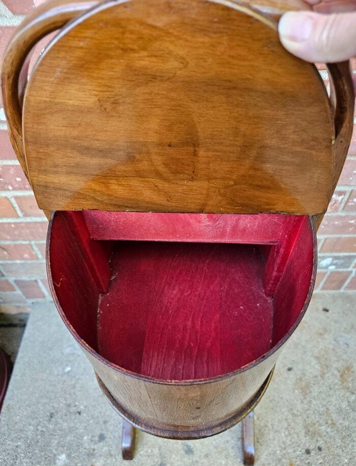 Antique Sewing Cabinet Stand Solid Mahogany