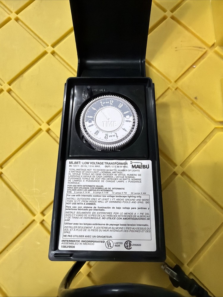 Malibu Intermatic ML88T Low Voltage Landscape Lighting Transformer Timer