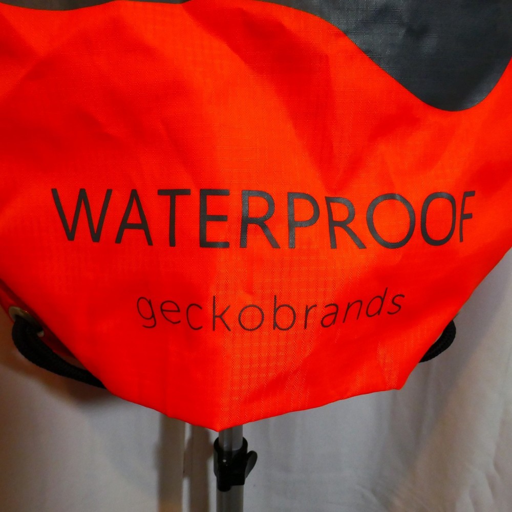 GECKOBRANDS Lightweight Waterproof Nylon Drawstring Backpack Black