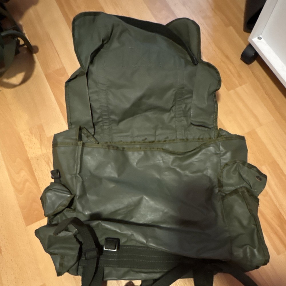 Military Surplus Olive Green Backpack Militaria Theme