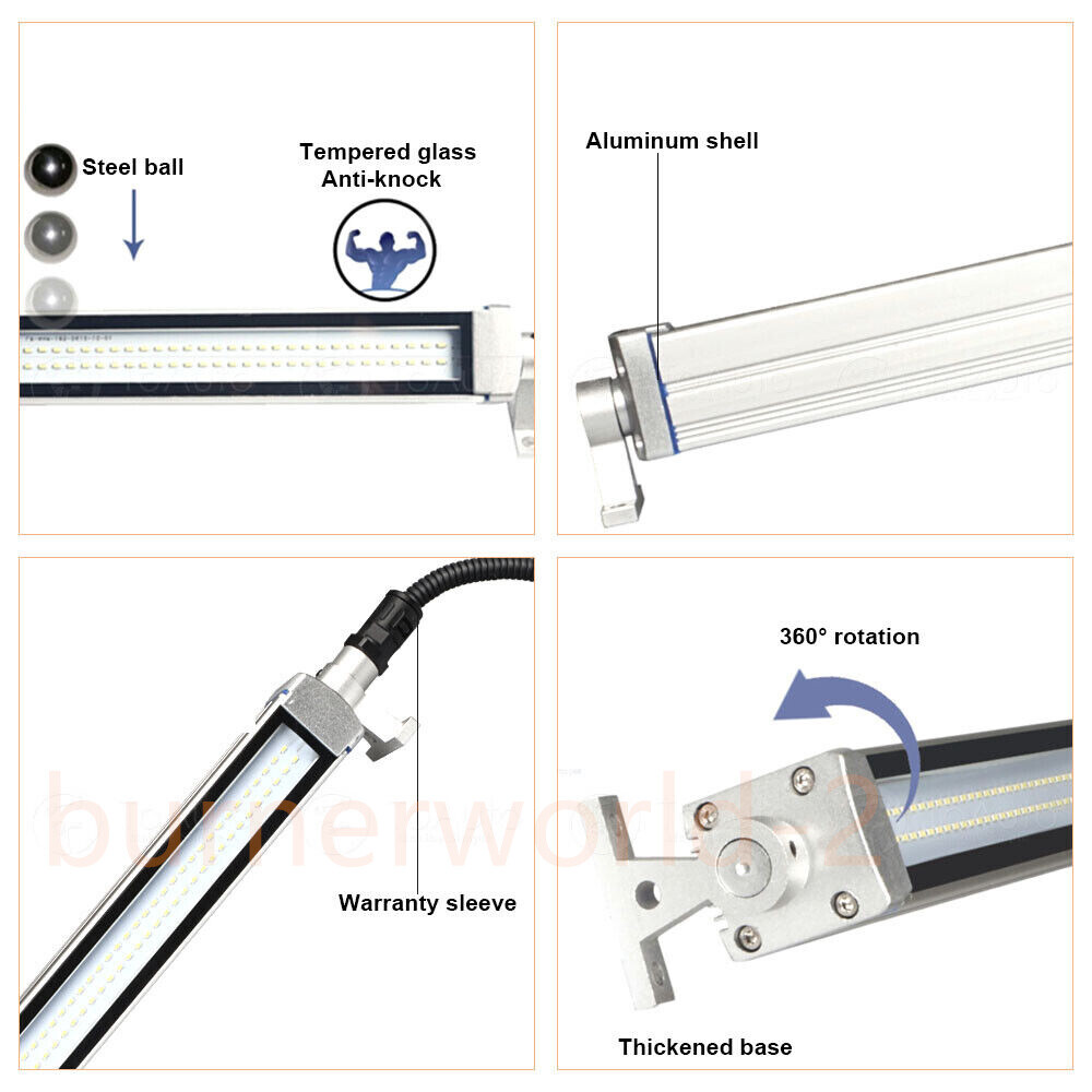 LED Milling CNC Machine Tool Light Working Lamp lathe lamp Workshop AC24~220V
