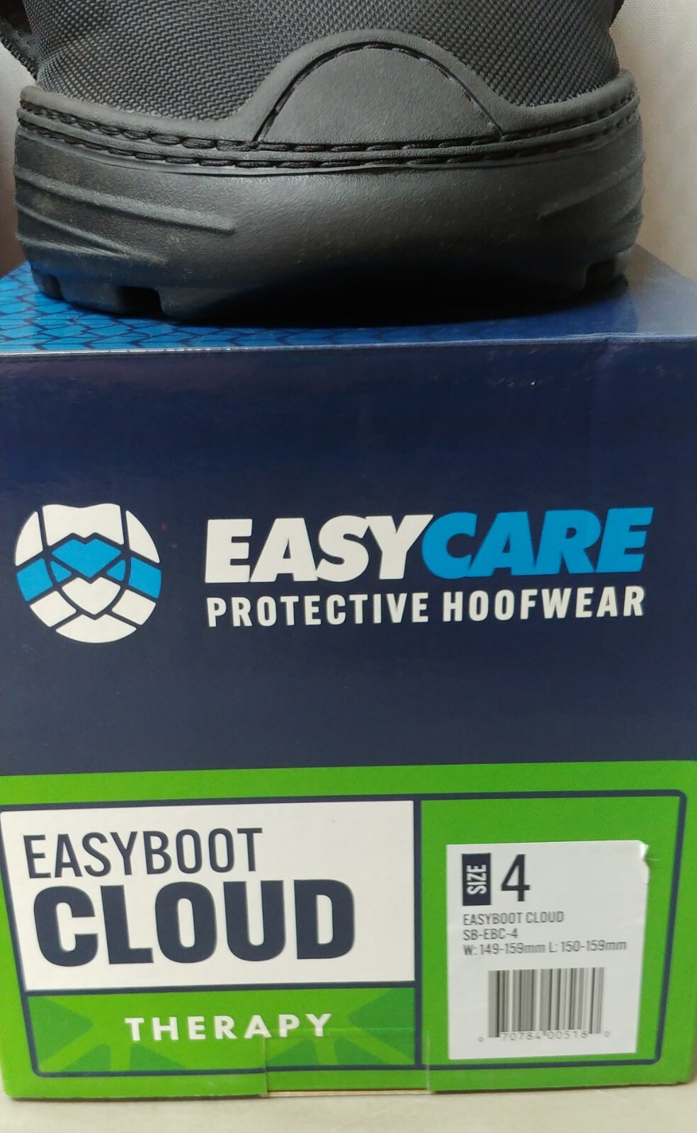 EasyCare Easyboot Cloud Therapeutic Horse Hoof Boots Recovery Black Therapy