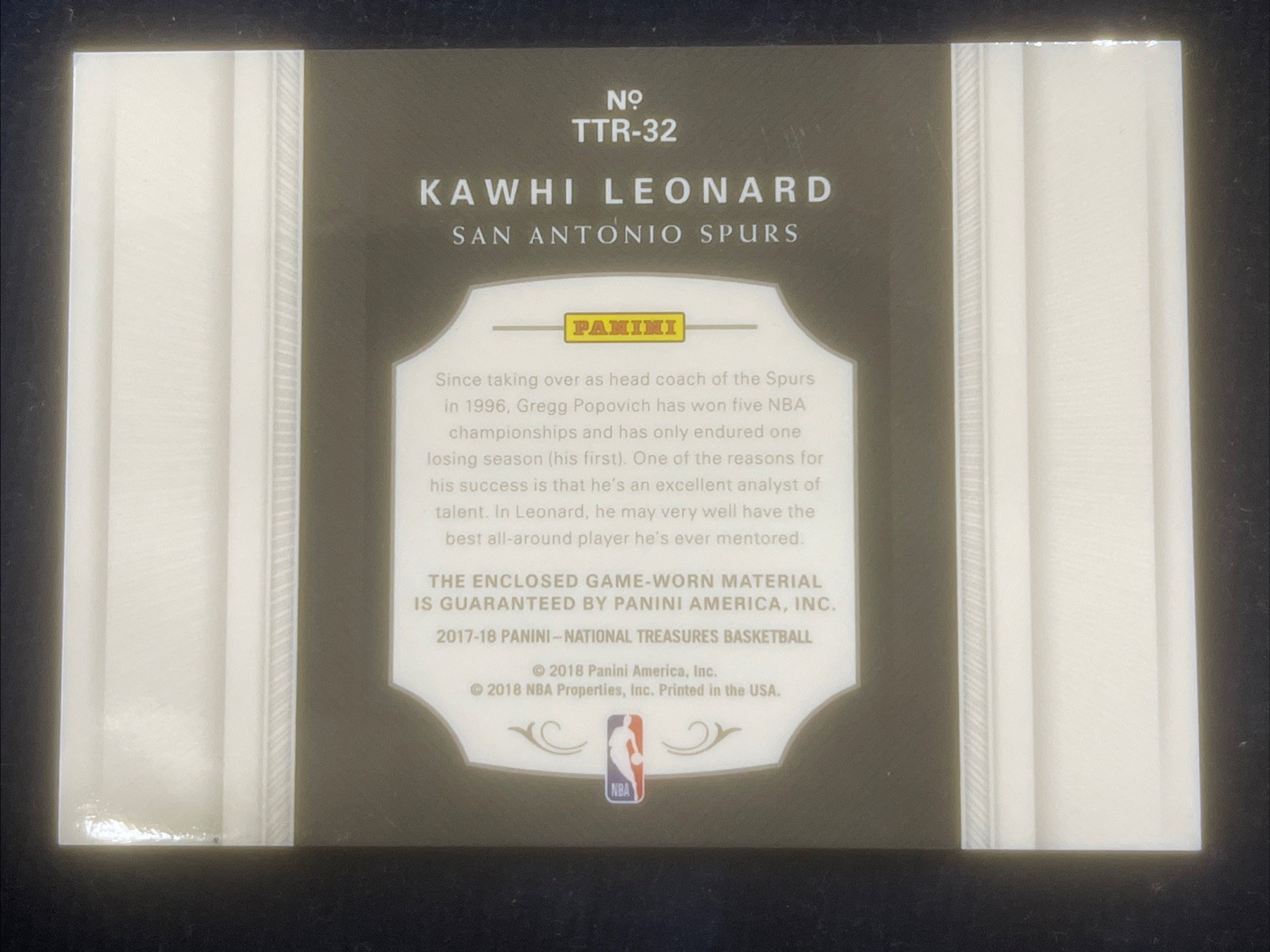 Kawhi Leonard RC Auto!2012-13 Elite Series Rookie Inscriptions Acetate+Relic/99