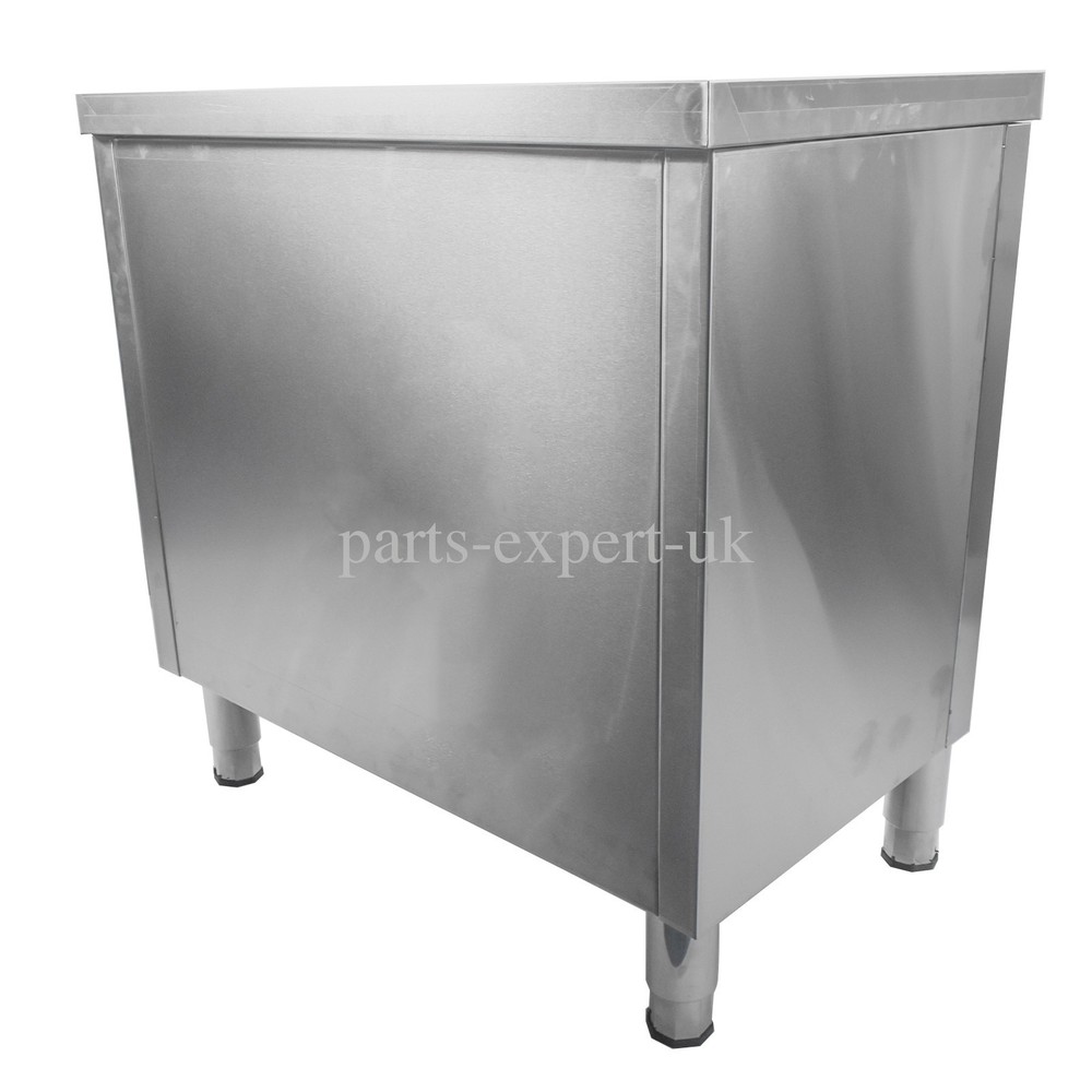 Commercial Heavy Duty Prep Workbench w/Sliding Doors Kitchen Work Table Cabinet