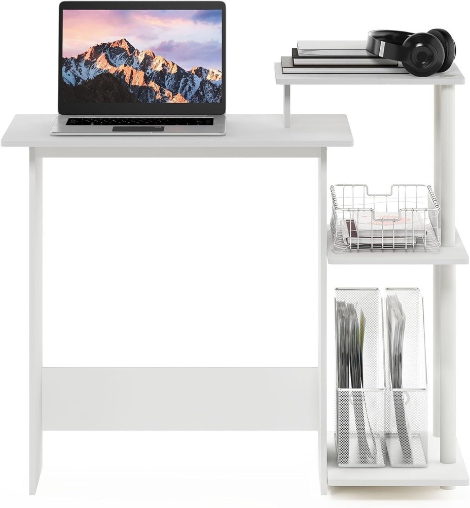 Computer Desk Square Side Shelf High-quality Study Kids Table Small Rooms New