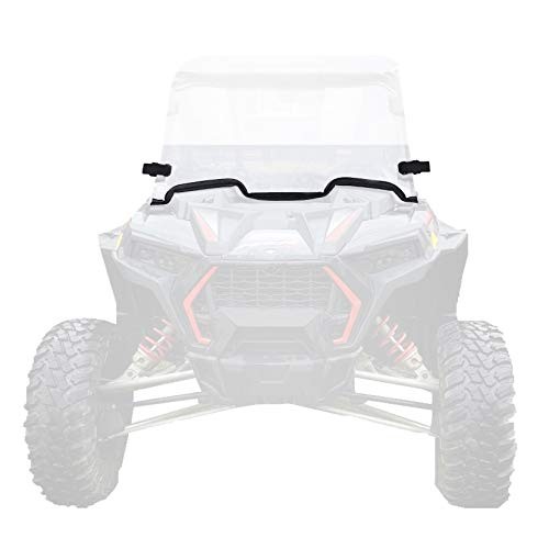 Clear Half Windshield Heavy Duty Scratch Resistant Windscreen with Two Clamps
