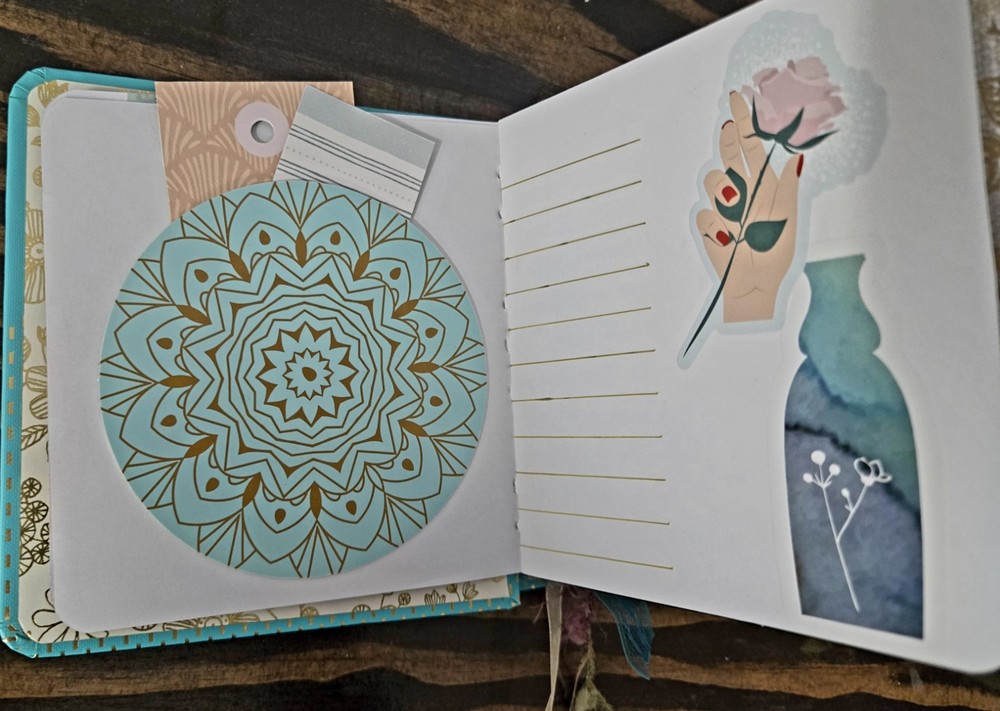 Handmade Teal Hardcover Journal Upcycled Book