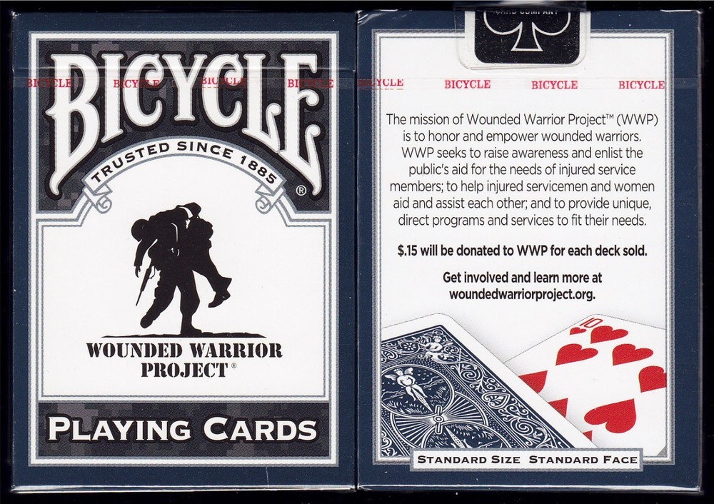 1 deck Bicycle WOUNDED WARRIOR PROJECT playing cards