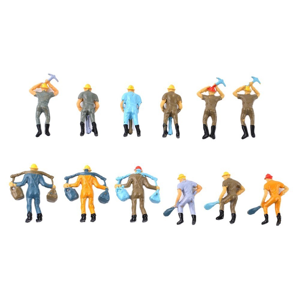 12* Railway Workers Figures Workers Figures Train Railway Worker People 4 Poses