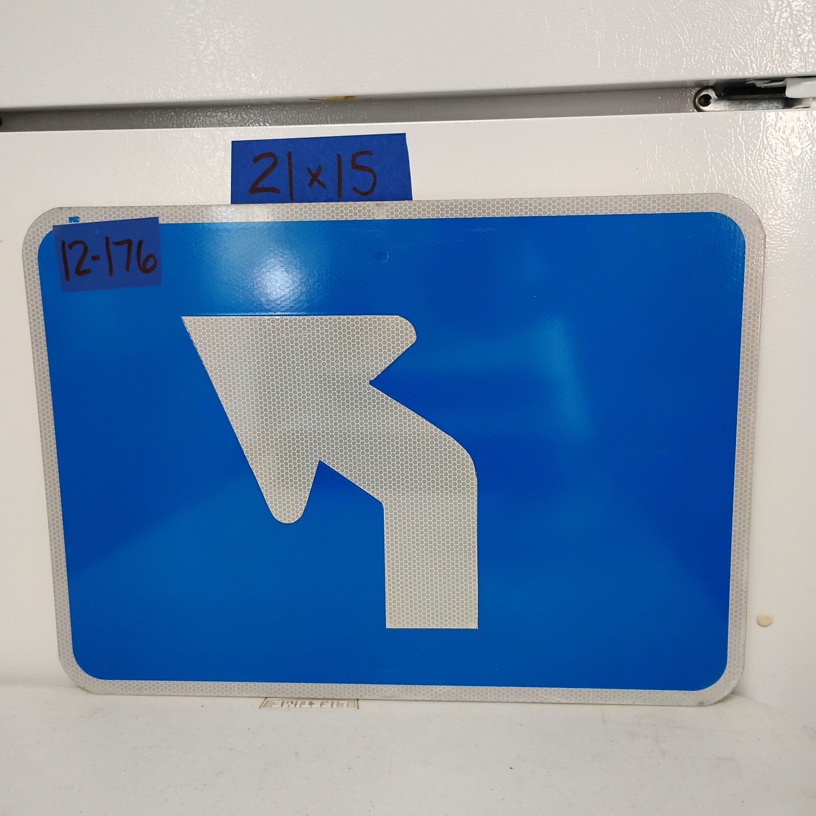 Authentic Traffic Highway Road Street Arrow Sign 45 Degree Left 21" X 15" 12-176