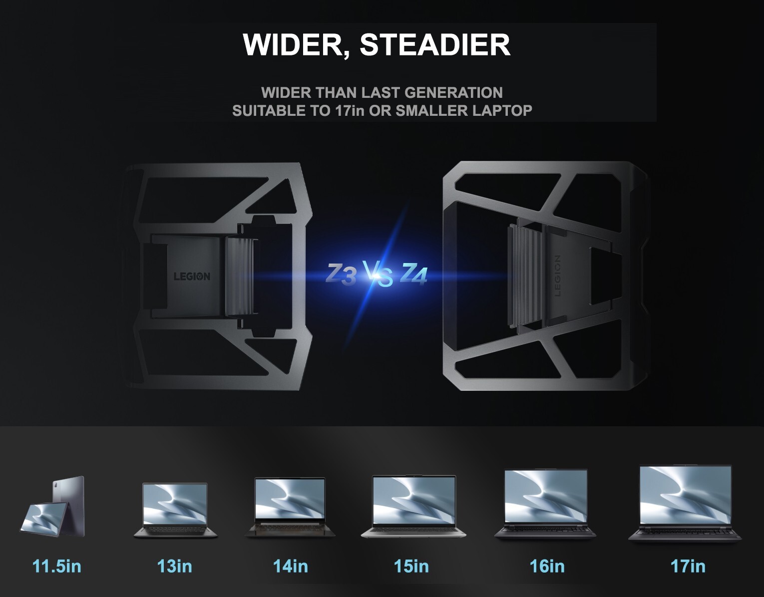 Legion/Lenovo Gaming Laptop Cooling Stand, Z4 Slim, Aluminum Alloy, Genuine 2024