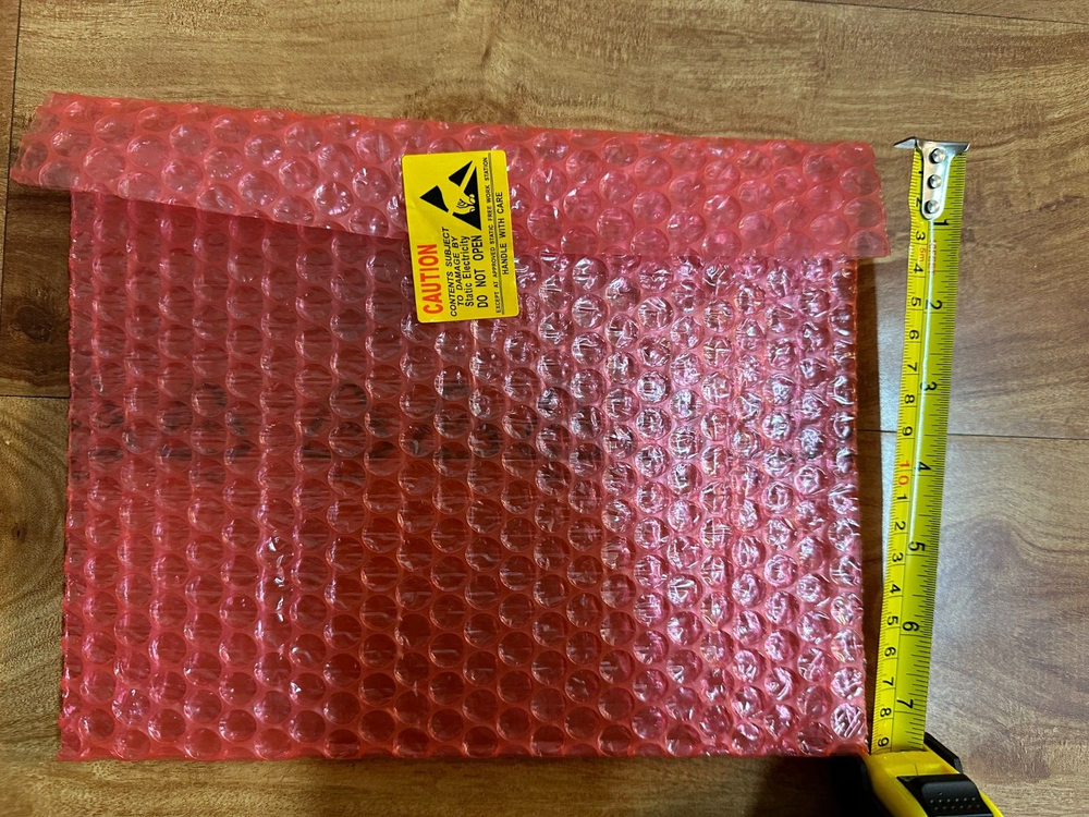 100x Red Self LP-PE Anti Static Bubble Bag (Width Length 9.9" - 9.5")
