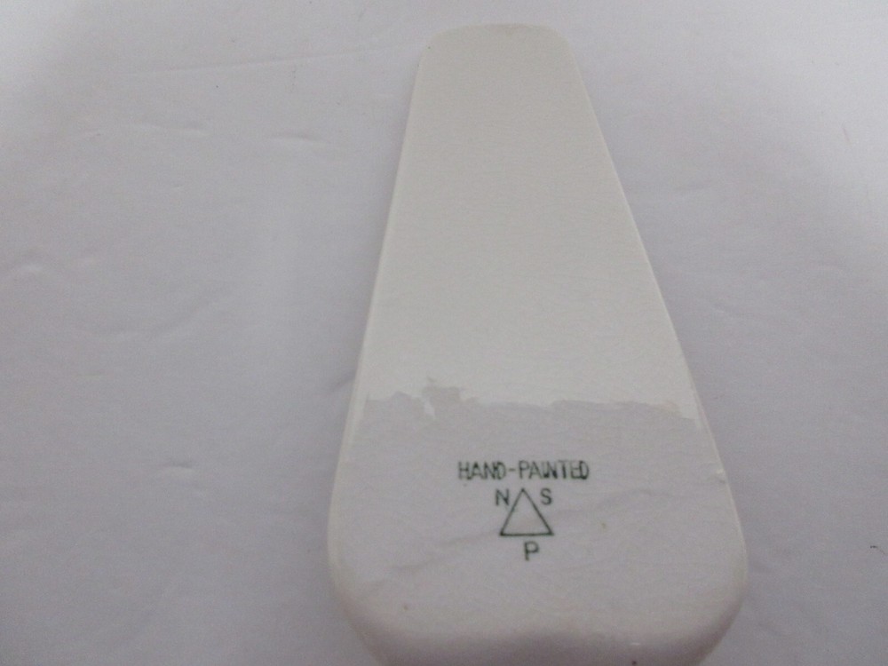 Ceramic Cake Server Signed On Back /hand painted Good Condition