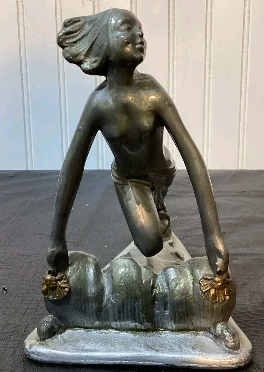 Art Deco Style Statue Sculpture Art Nouveau Style Bronze