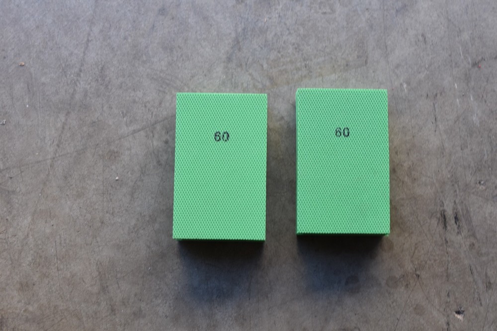 2 pc 3M 60X Grit Green Flexible Diamond Hand Pad