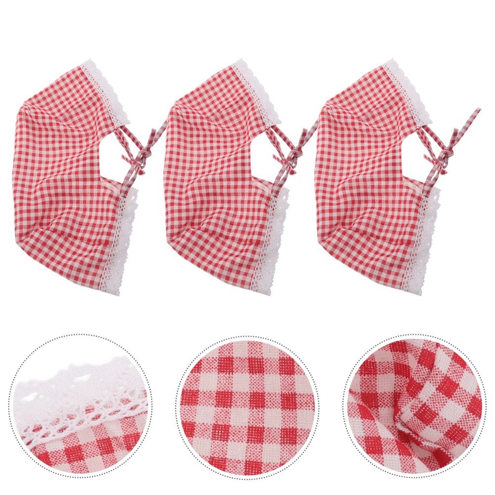 3 Pcs Rattan Storage Basket Cloth Cover Liners Decorative Inserts