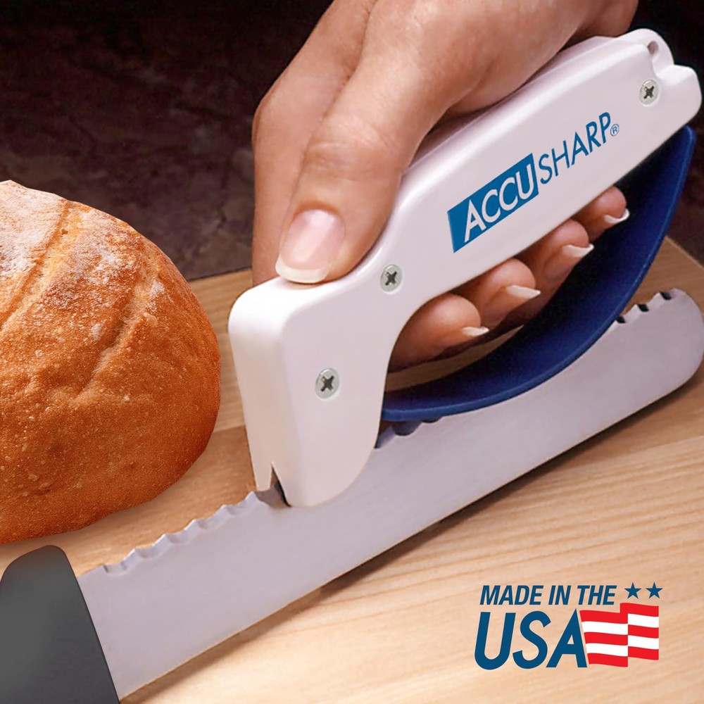 Knife Sharpener, Ergonomic Comfortable Handle, Compact & Easy to Use, Restore...