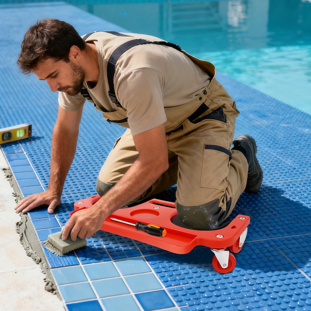 Rolling Knee Pad Wheels Soft Lining Rolling Wheeled Pads Platform Workers' Tool