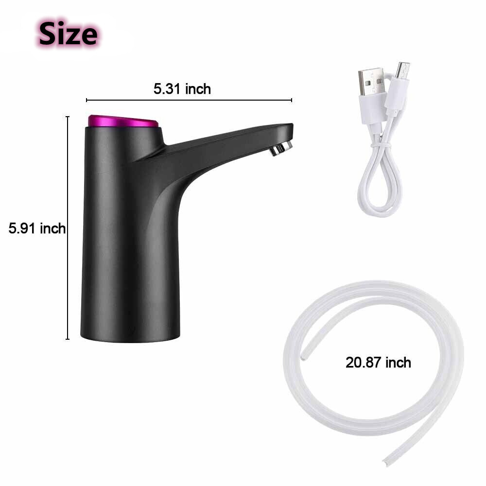Universal Water Bottle Switch Pump Electric Automatic 2-5 Gallon 1200mAh USB