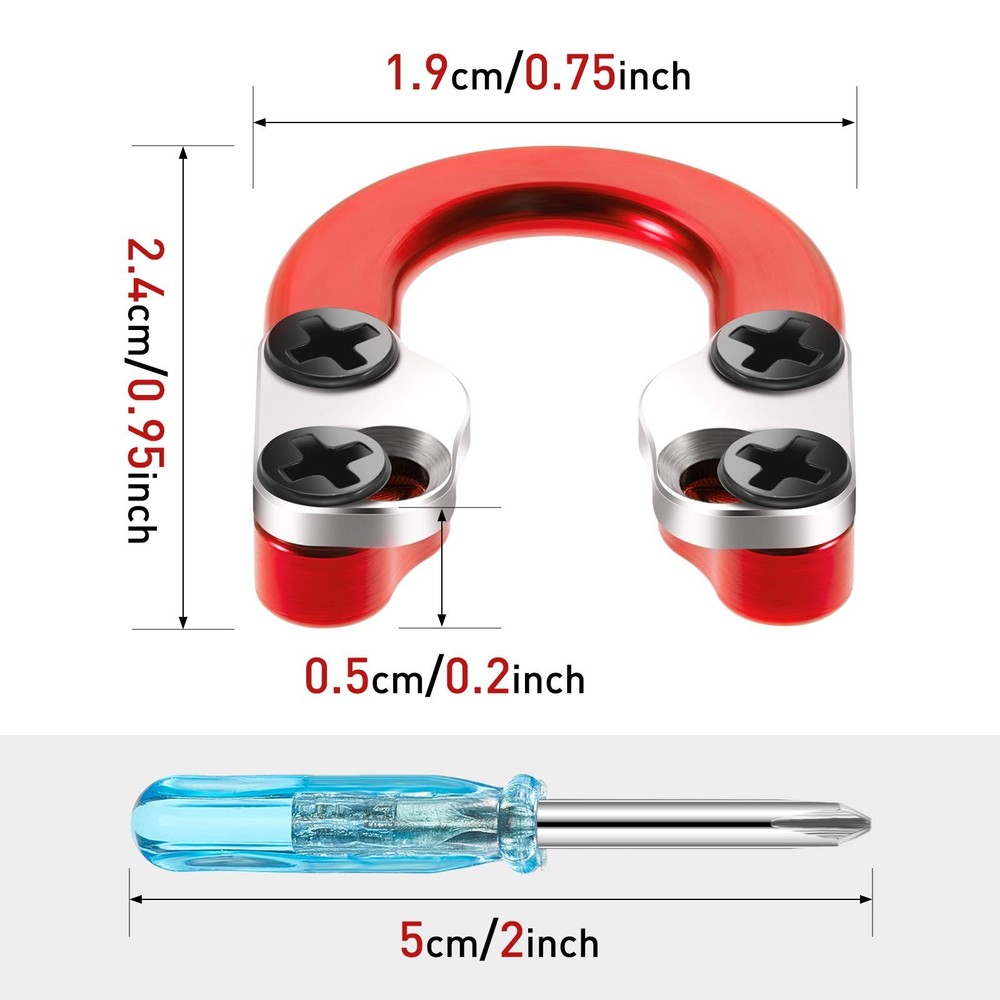 2 Sets Archery D Loop Compound Bow Metal U Nock D Ring Buckle Release Nocking...