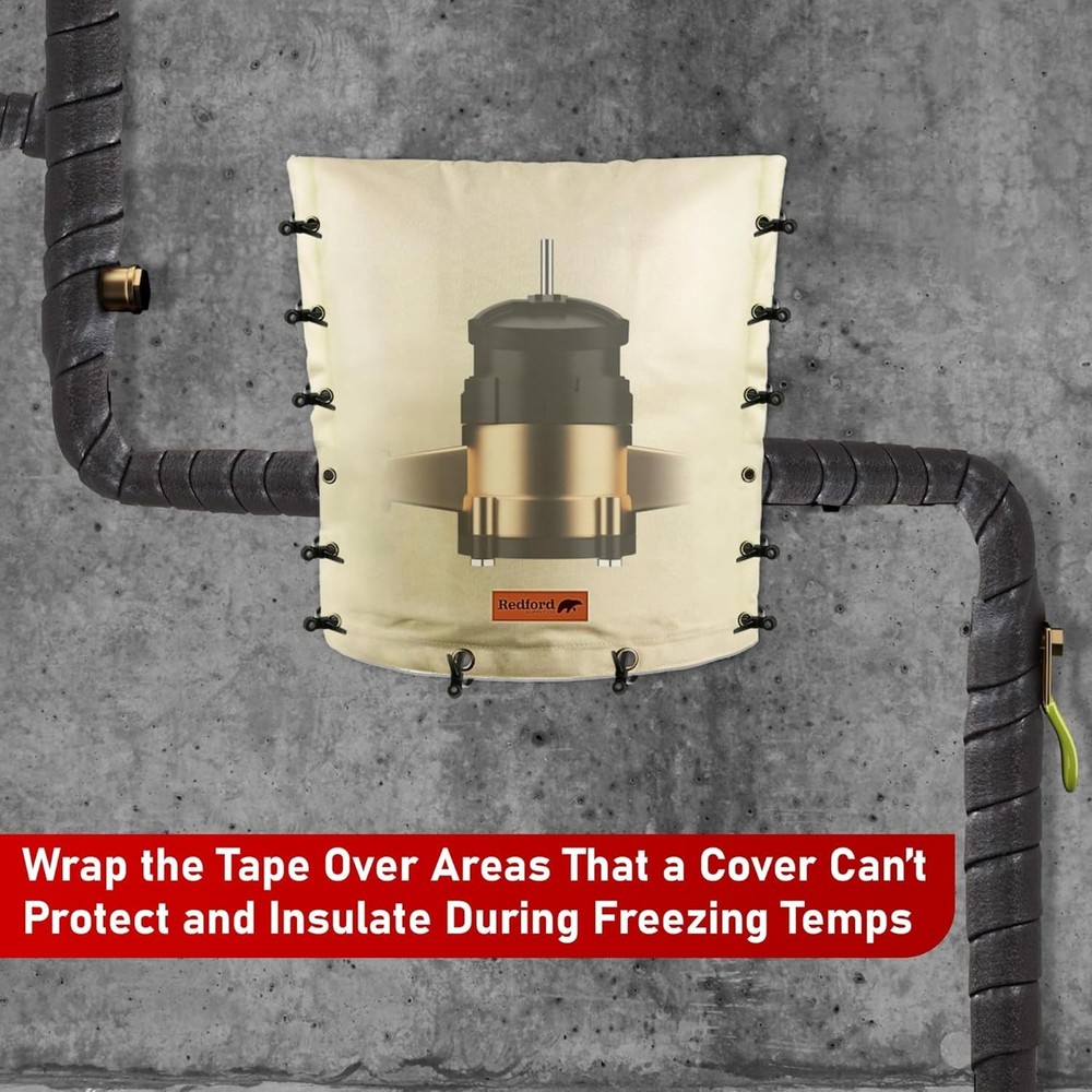 2" x 14ft Pipe Insulation Wrap - Weatherproof Foam for -Round Use