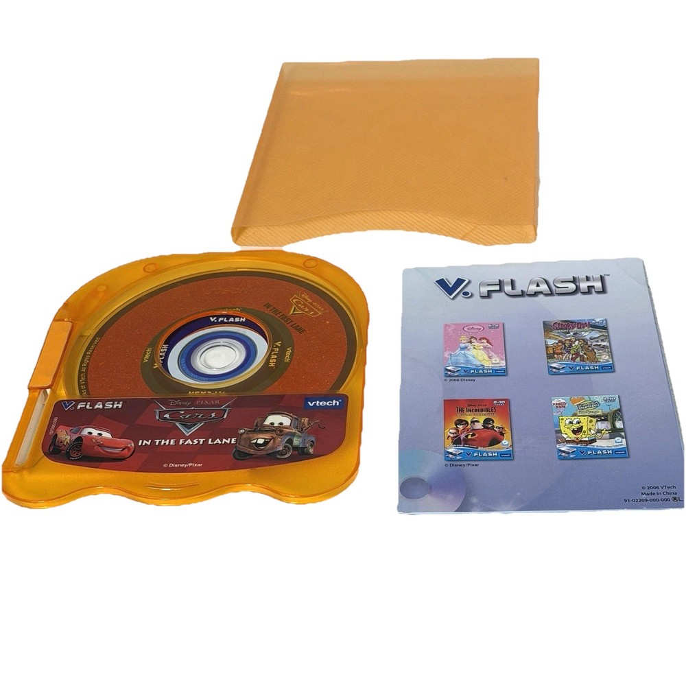 Vintage Y2K VTech V Flash Expansion Bundle 7 Games 2 Controllers & AV Cable